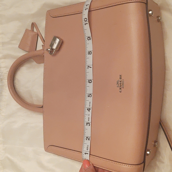 Coach dusty pink satchel with adjustable strap - Picture 10 of 12